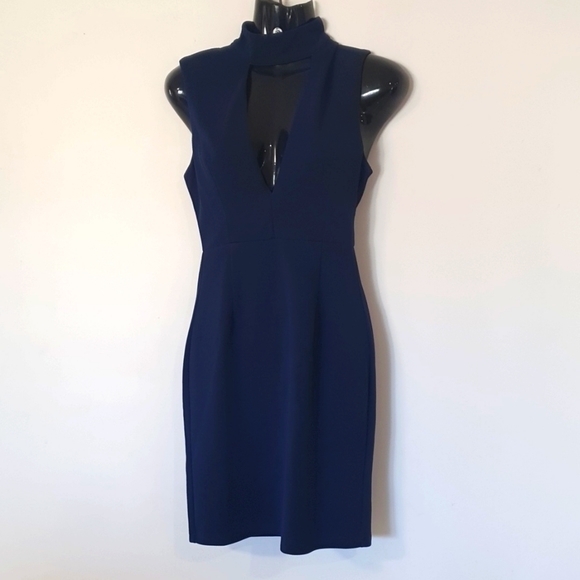 Tiger Mist Dresses & Skirts - Tiger Mist Size M Navy Blue High Neck Sleeveless Dress Size 12 approx